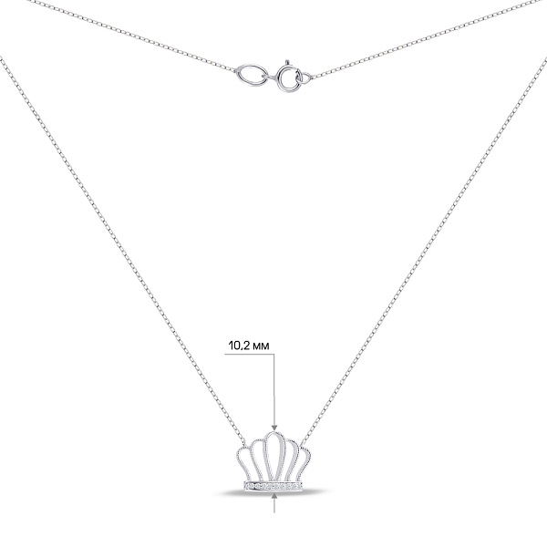 Кольє з білого золота з діамантами (арт. Ц341302005б) – зображення 5