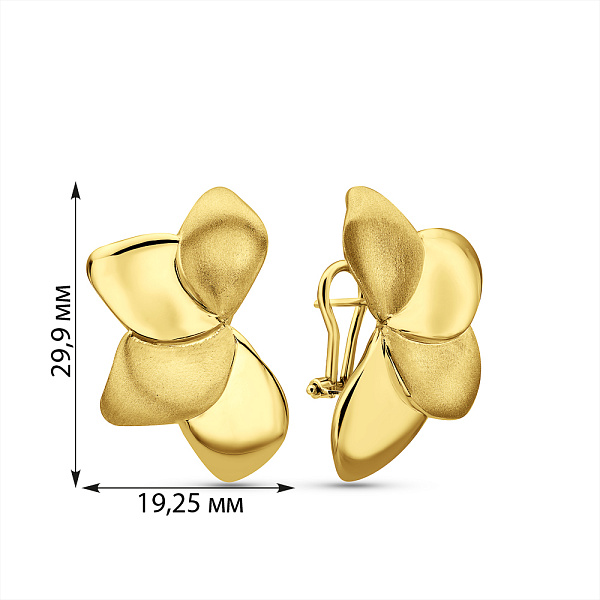 Сережки Francelli з жовтого золота (арт. 111420жм) – зображення 7
