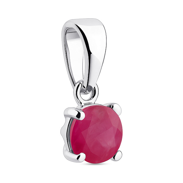 Срібний кулон з рубіном (арт. 7503/2140320Р) – зображення 1