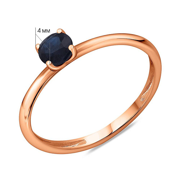 Золота каблучка з сапфіром (арт. 141251Пс) – зображення 3