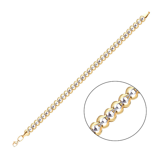 Браслет из желтого и белого золота (арт. 321127жб) – изображение 1