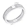 Подвійна срібна каблучка з фіанітами (арт. 7501/КК2Ф/2062-17) – зображення 2