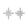 Серебряные серьги-пусеты Звезда с фианитами (арт. 7518/7254) – изображение 1