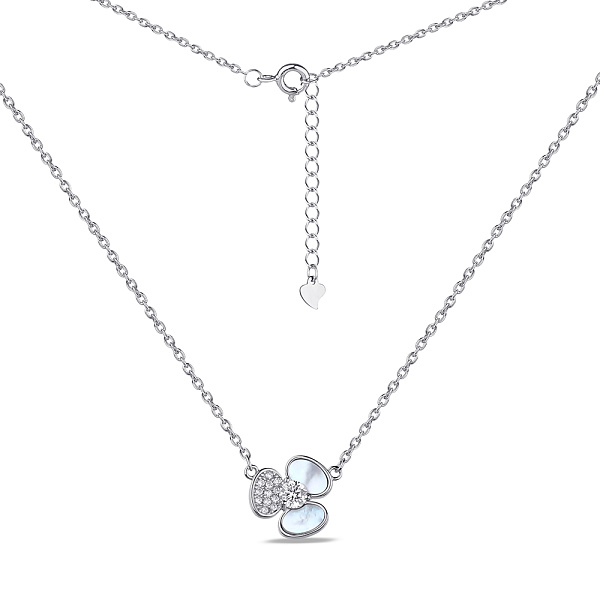 Колье серебряное с перламутром и с фианитами (арт. 7507/1942п) – изображение 2