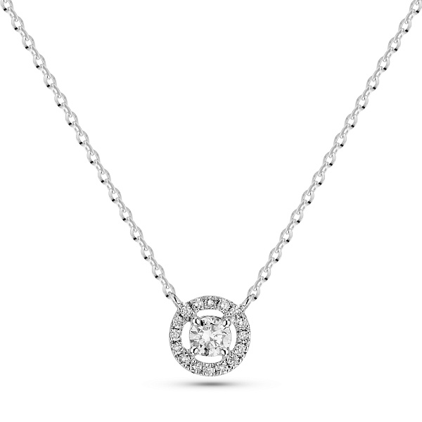 Кольє з білого золота з діамантами (арт. Ц341655010б) – зображення 1