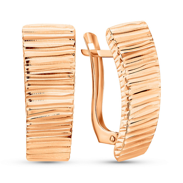 Золотые серьги без камней (арт. 121103) – изображение 1