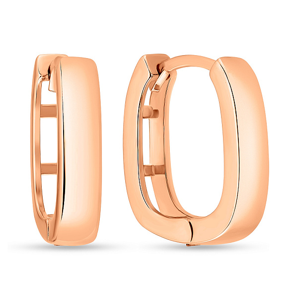 Золотые серьги-конго из красного золота (арт. 108727/10) – изображение 1