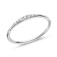 Фото Золотое кольцо с дорожкой из бриллиантов (арт. К011892010б)