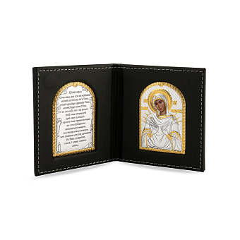 Фото Икона Божья Матерь Семистрельная (80х85 мм) (арт. K/006G/UA)