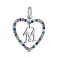 Серебряный подвес Сердце Буква М (арт. 7503/П2ФЦ/1183) – изображение 1