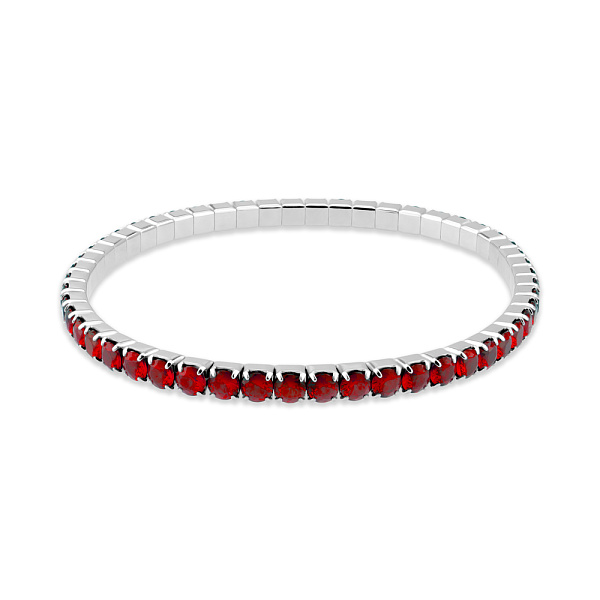 Срібний браслет з червоними альпінітами (арт. 7509/4838ак) – зображення 1