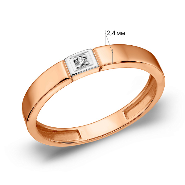 Золота каблучка з діамантом (арт. К011030) – зображення 2