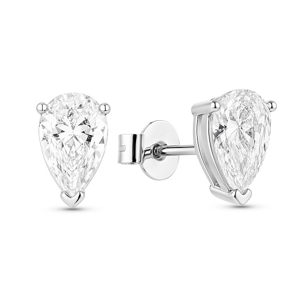 Серебряные пусеты с фианитами (арт. 7518/7482) – изображение 1