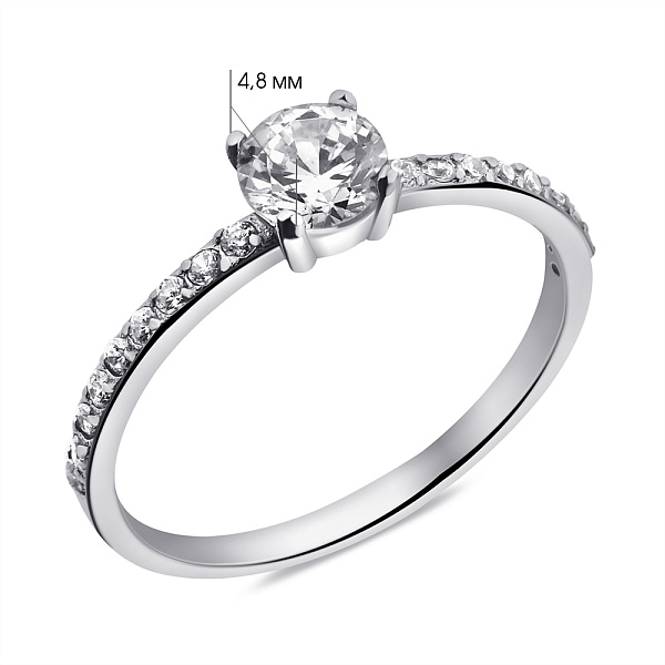 Серебряное кольцо с фианитами (арт. 7501/1107кю) – изображение 2