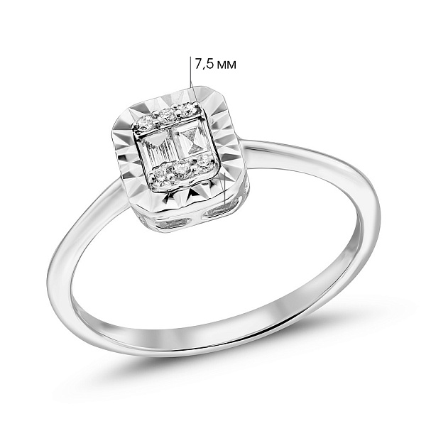 Золота каблучка з діамантами (арт. К341399010б) – зображення 4