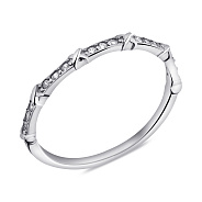 Фото Серебряное кольцо с дорожкой из фианитов (арт. 7501/К2Ф/1050-16)
