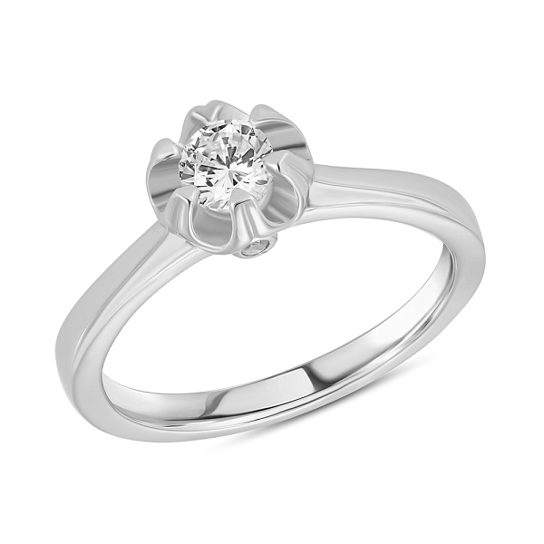 Серебряное кольцо с фианитом (арт. 7501/4885) – изображение 1