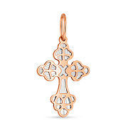 Хрестик з червоного і білого золота (арт. 440765кб)