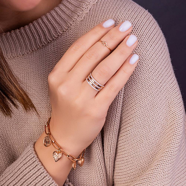 Каблучка "Вузлик" з золота  (арт. 140989) – зображення 3