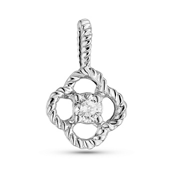 Фото Кулон из белого золота с бриллиантом (арт. П341672005б)