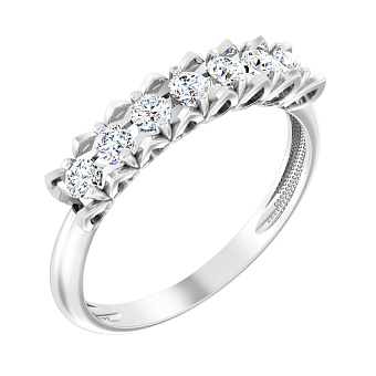 Фото Золота каблучка з фіанітами (арт. 140610б)