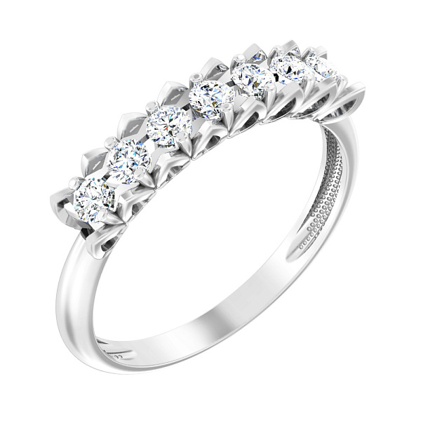 Золота каблучка з фіанітами (арт. 140610б) – зображення 1