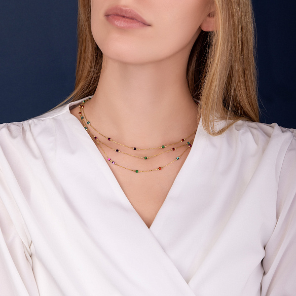 Кольє Francelli з жовтого золота (арт. 352464жцв) – зображення 2