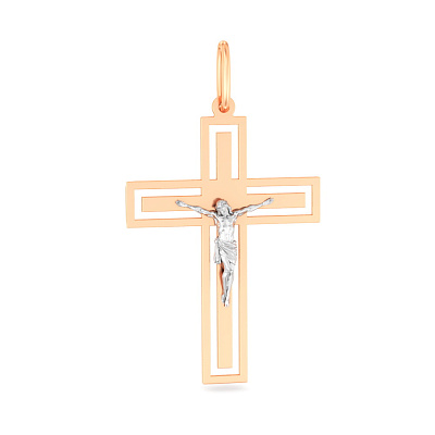 Золотий хрестик без каміння (арт. 501735/35)
