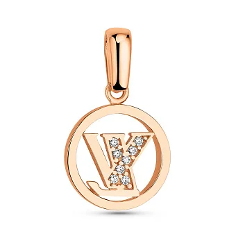 Золотий кулон з фіанітами (арт. 424751)