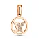 Золотий кулон з фіанітами (арт. 424751) – зображення 1