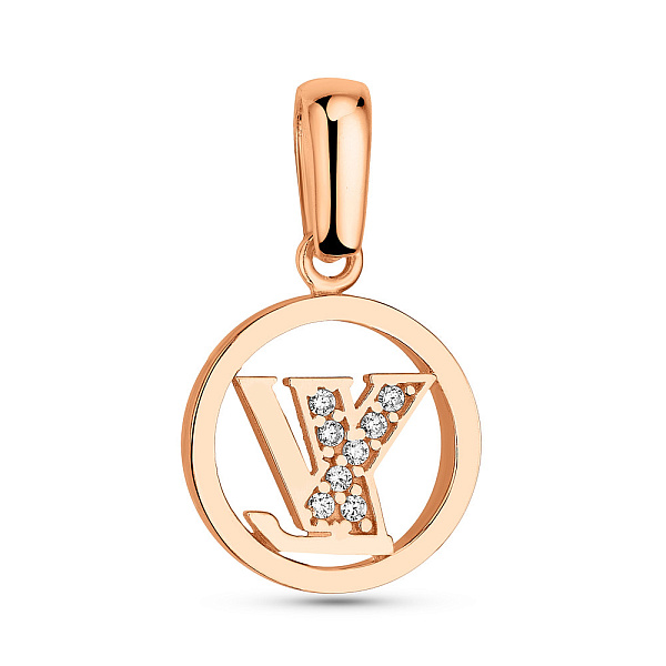 Золотий кулон з фіанітами (арт. 424751) – зображення 1