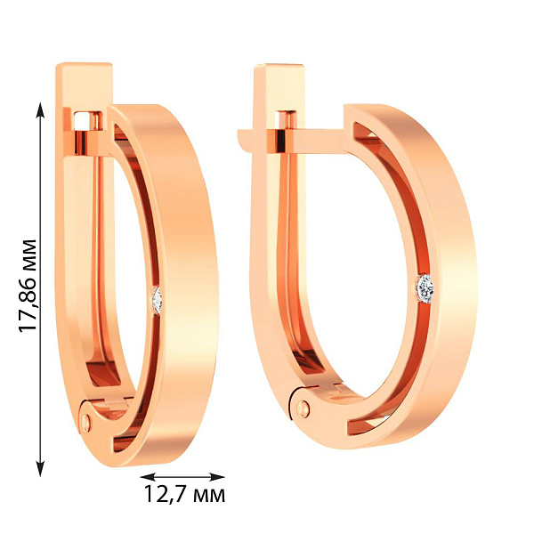 Золоті сережки з фіанітами (арт. 110865) – зображення 2