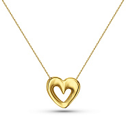 Золотое колье Сердце Francelli (арт. 361426ж)