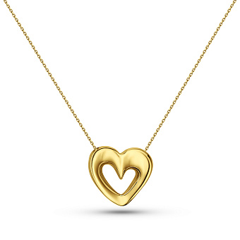 Золотое колье Сердце Francelli (арт. 361426ж)