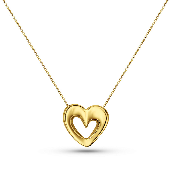 Золотое колье Сердце Francelli (арт. 361426ж) – изображение 1