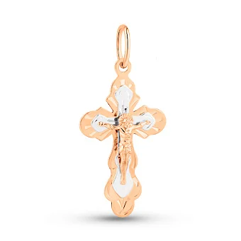 Золотой крестик с распятием (арт. 529801)