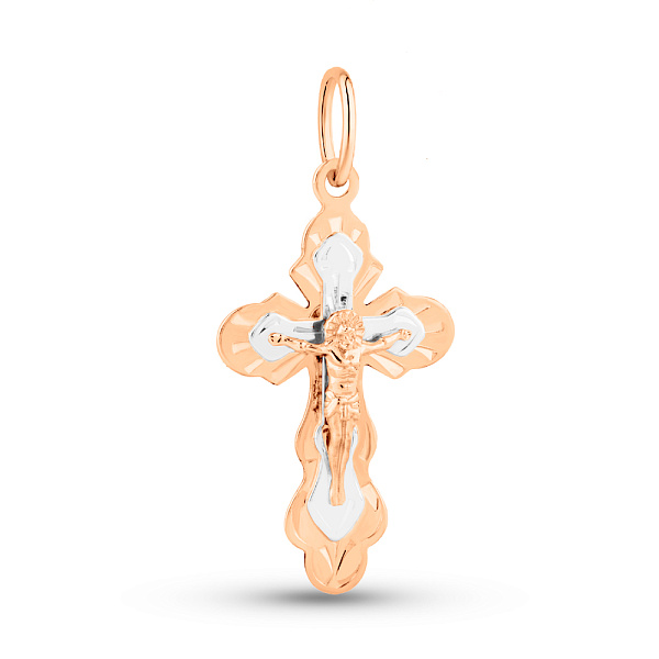 Золотой крестик с распятием (арт. 529801) – изображение 1