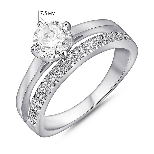 Серебряное кольцо с фианитами (арт. 7501/8179) – изображение 2