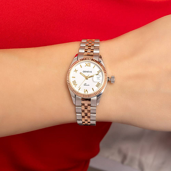 Золотые кварцевые часы (арт. 260246бк) – изображение 3