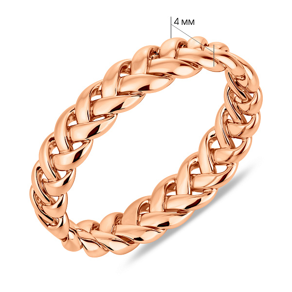 Золотое кольцо без камней (арт. 141299) – изображение 4