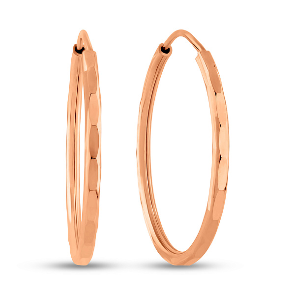 Серьги-кольца из красного золота (арт. 121902/20) – изображение 1