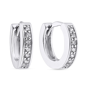 Серьги-кольца из серебра (арт. 7502/3575/15)