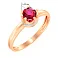 Каблучка з червоного золота з гранатом і фіанітами (арт. 141090Пгр) – зображення 2