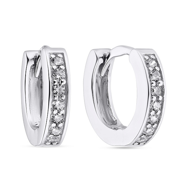 Серьги-кольца из серебра (арт. 7502/3575/15) – изображение 1