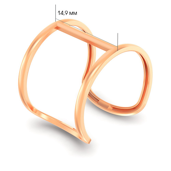 Незамкнена каблучка з золота (арт. 140027) – зображення 6