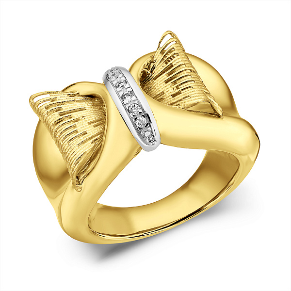 Золотое кольцо с фианитами Francelli (арт. е156711ж) – изображение 1