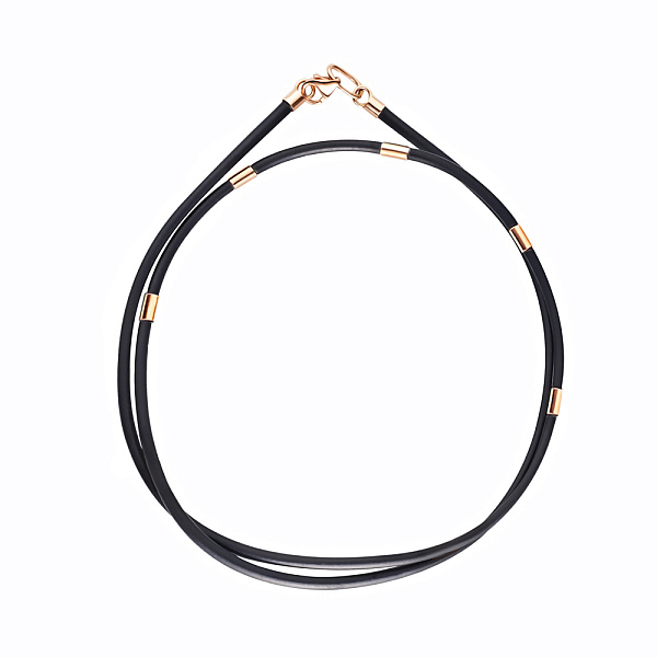 Ювелирный шнурок с золотыми вставками (арт. 350041) – изображение 1