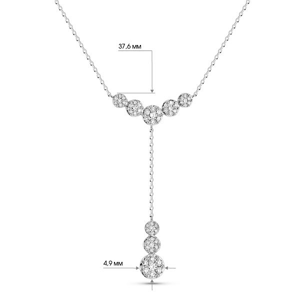 Колье из белого золота с бриллиантами (арт. Ц341637040б) – изображение 5
