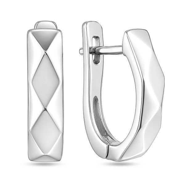 Серебряные серьги без камней (арт. 7502/10426) – изображение 1