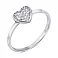 Серебряное кольцо Сердце с фианитами (арт. 7501/6766) – изображение 1